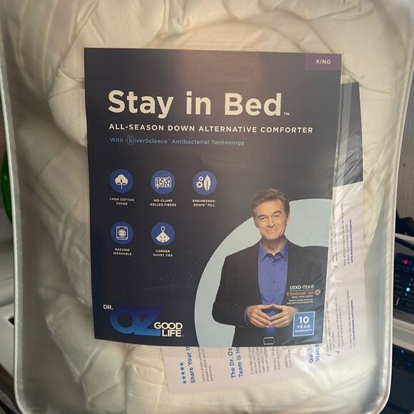 Dr.Oz Good Life Stay In Bed Engineered Down Comforter. King. - Picture 2 of 3